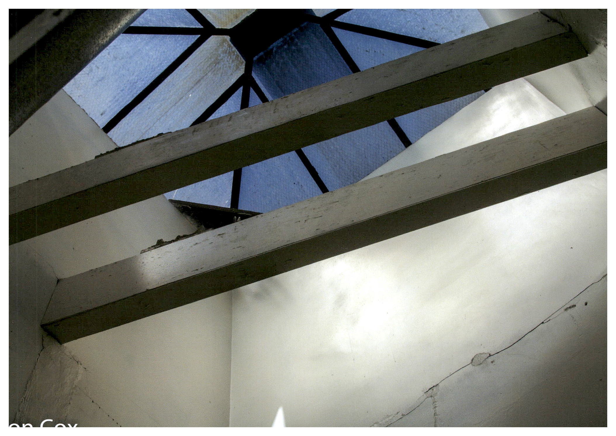 Before: unrestored skylight before rehabilitation.